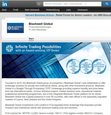 Blackwell Global ist auf sozialen Netzwerken vertreten