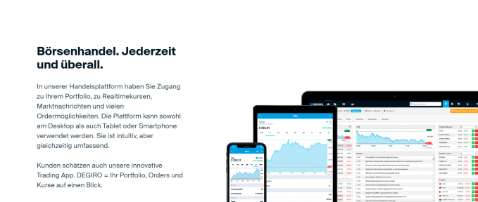 DEGIRO bietet auch den mobilen Handel an