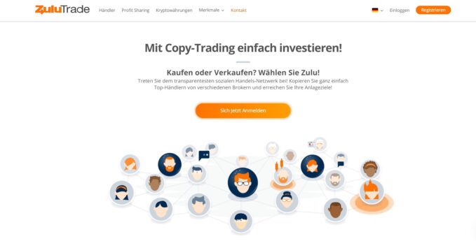 Ein Blick auf die Website von ZuluTrade