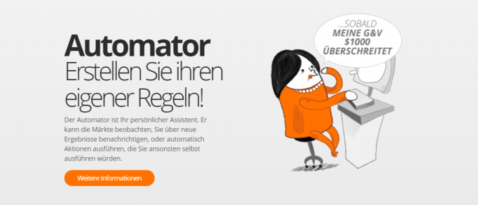 Bei ZuluTrade können Sie mit dem Automator Ihre eigenen Regeln erstellen
