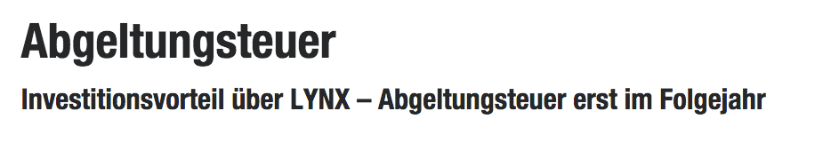 Abgeltungssteuer beim Trading