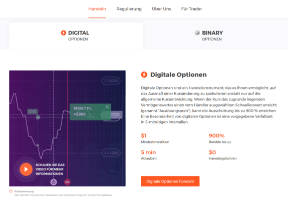 Binäre Optionen bei IQ Option