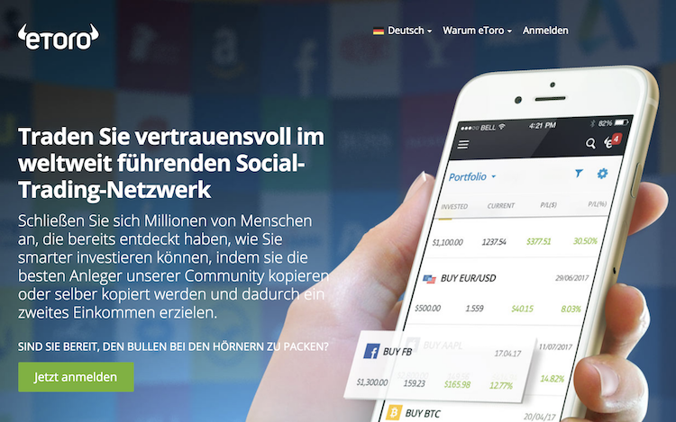 eToro Webseite