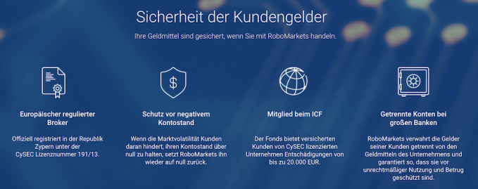 RoboMarkets Sicherheit