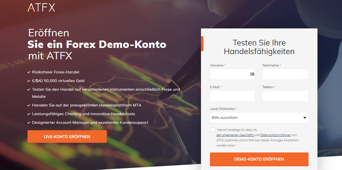 Starten Sie in den Handel mit dem Demo-Konto bei ATFX