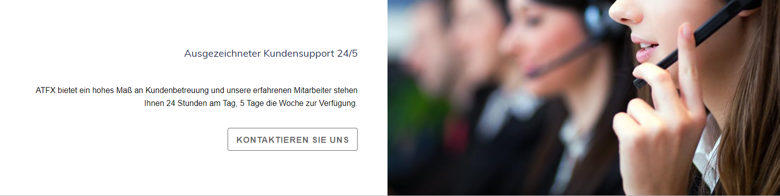 Der Kundensupport bei ATFX ist 24/5 erreichbar