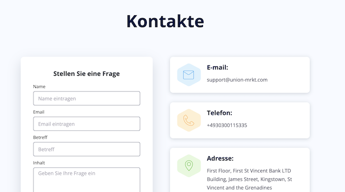 UnionMarkets Kontakt